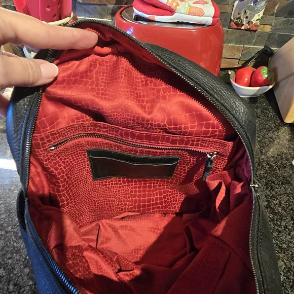 Hammitt Black Leather Backpack with Silver Accents - Picture 9 of 10